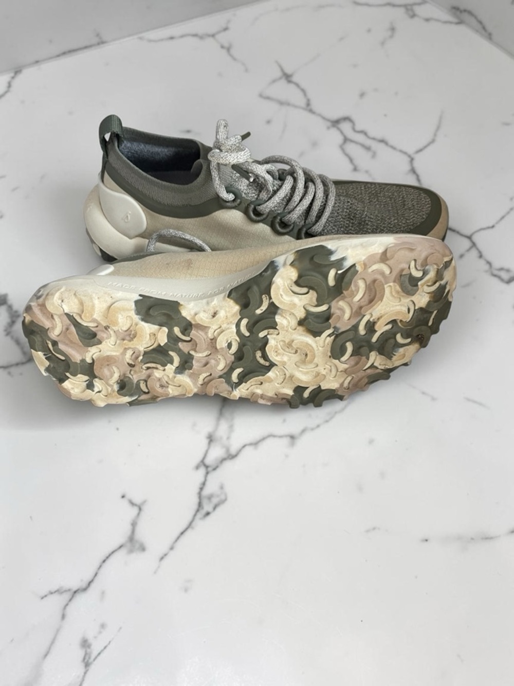 Allbirds Women’s Trail Runners Size 8.5 Stony Cream Rugged Green Sneakers - Picture 3 of 8